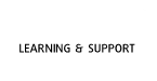 Learning & Support